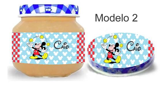 Rótulo Papinha + Adesivo Tampa -mickey