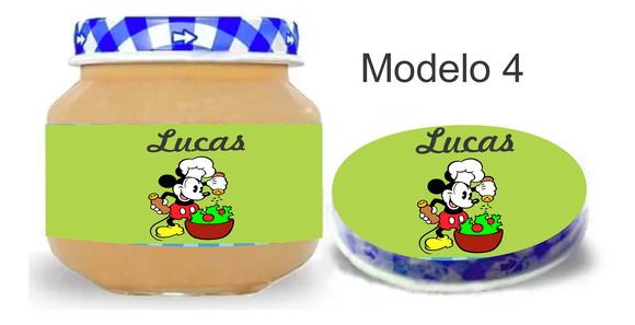 Rótulo Papinha + Adesivo Tampa -mickey