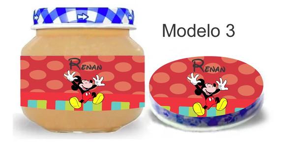Rótulo Papinha + Adesivo Tampa -mickey