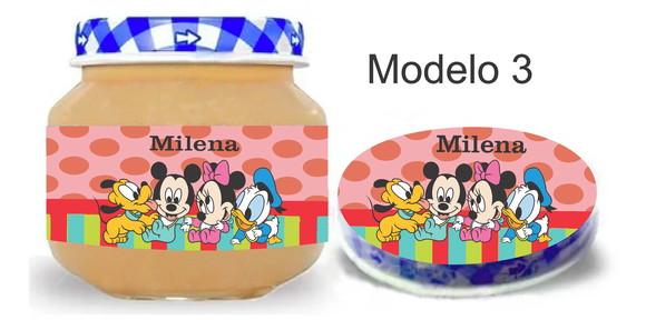 Rótulo Papinha + Adesivo Tampa -mickey Baby