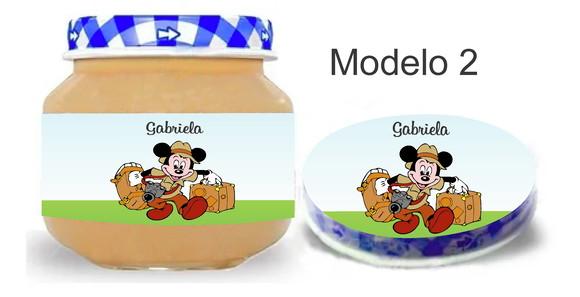 Rótulo Papinha + Adesivo Tampa -mickey Safari