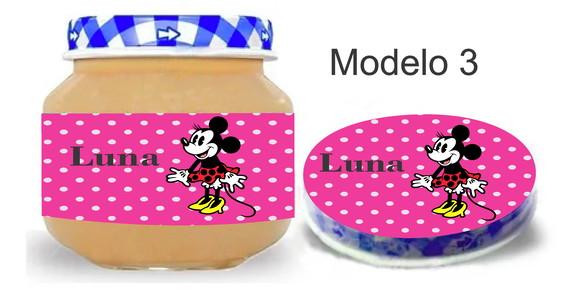 Rótulo Papinha + Adesivo Tampa -minnie