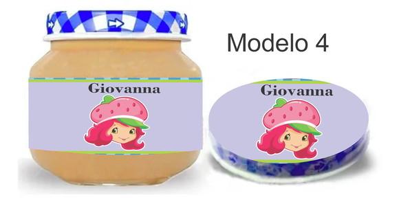 Rótulo Papinha + Adesivo Tampa -moranguinho