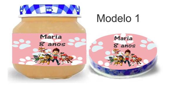 Rótulo Papinha + Adesivo Tampa -patrulha Canina