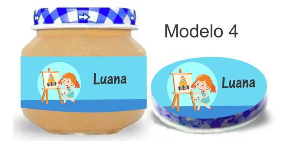 Rótulo Papinha + Adesivo Tampa -pintando o 7