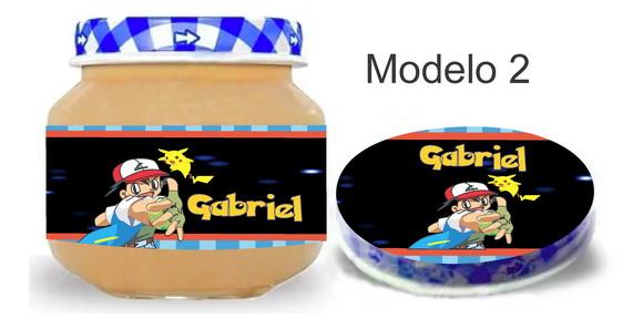 Rótulo Papinha + Adesivo Tampa -pokemon