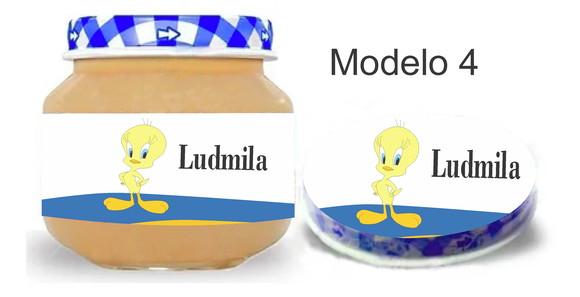 Rótulo Papinha + Adesivo Tampa -piu Piu