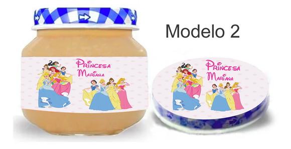 Rótulo Papinha + Adesivo Tampa -princesas