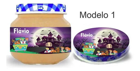 Rótulo Papinha + Adesivo Tampa -scooby Doo