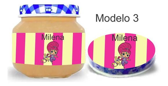 Rótulo Papinha + Adesivo Tampa -shimmer Shine