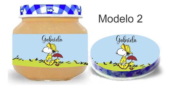 Rótulo Papinha + Adesivo Tampa -snoopy