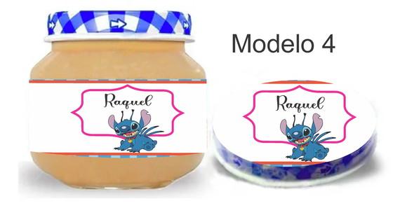Rótulo Papinha + Adesivo Tampa -stitch e Lilo