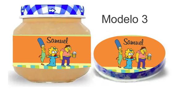 Rótulo Papinha + Adesivo Tampa -simpson