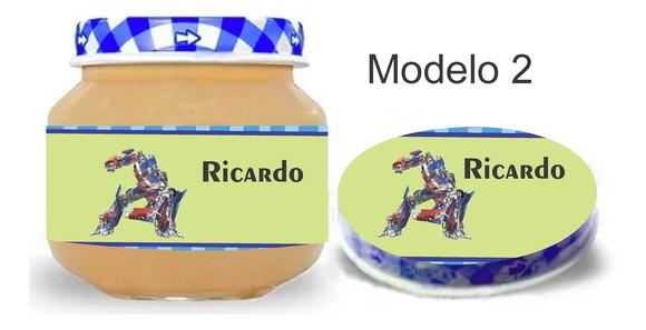 Rótulo Papinha + Adesivo Tampa -transformers