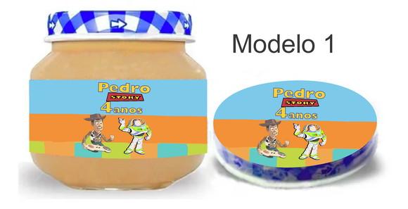 Rótulo Papinha + Adesivo Tampa -toy Story