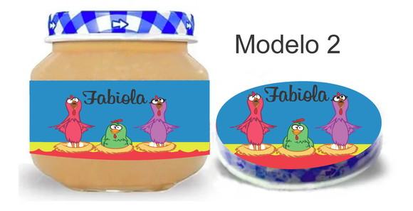 Rótulo Papinha + Adesivo Tampa- Galinha Pintadinha