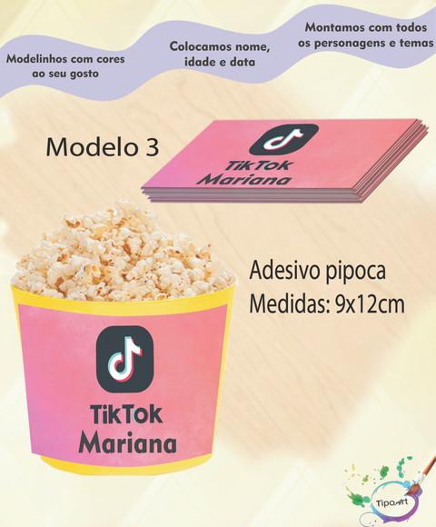Rótulo para Balde de Pipoca