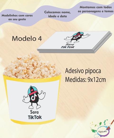 Rótulo para Balde de Pipoca