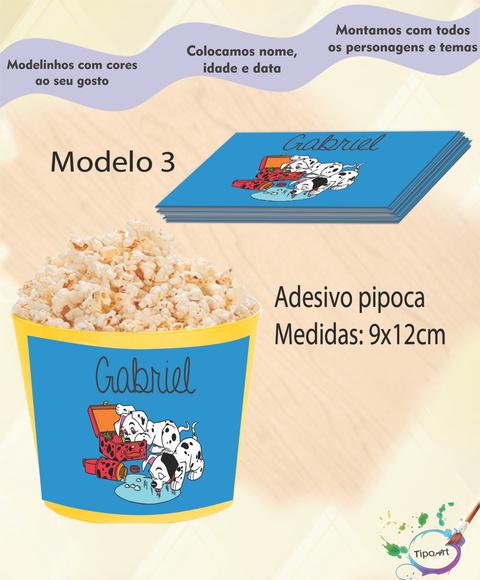 Rótulo para Balde de Pipoca-101 Dalmata
