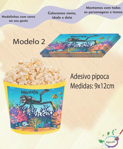 Rótulo para Balde de Pipoca-aquário