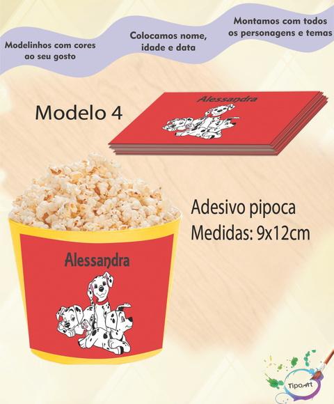 Rótulo para Balde de Pipoca-101 Dalmata