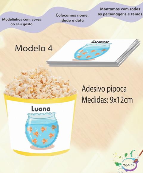 Rótulo para Balde de Pipoca-aquário