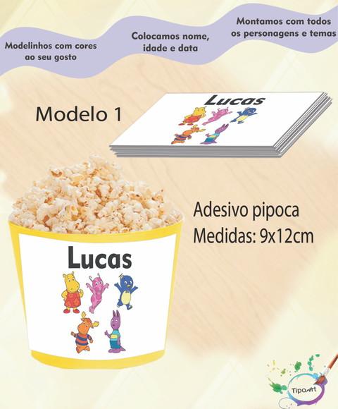 Rótulo para Balde de Pipoca-backyardigans