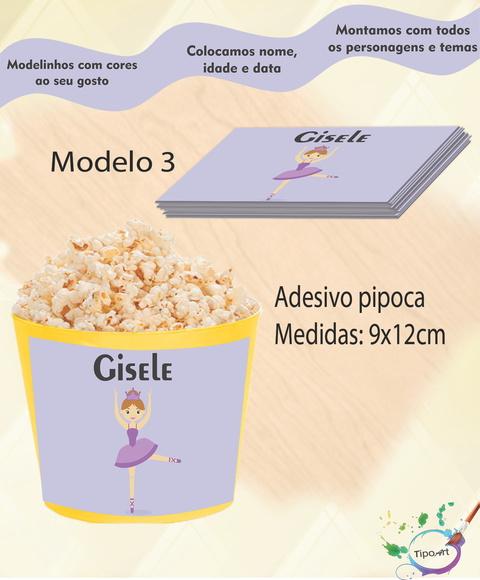 Rótulo para Balde de Pipoca-bailarina