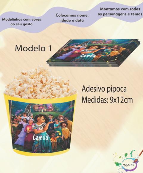 Rótulo para Balde de Pipoca-encanto