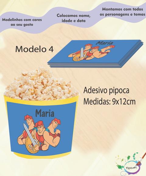 Rótulo para Balde de Pipoca-hercules