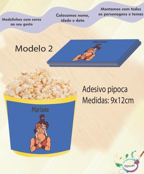 Rótulo para Balde de Pipoca-hercules