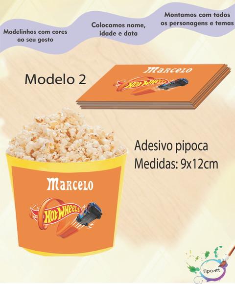 Rótulo para Balde de Pipoca-hot Whells