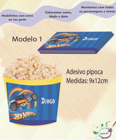 Rótulo para Balde de Pipoca-hot Whells