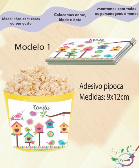Rótulo para Balde de Pipoca-jardim Encantado