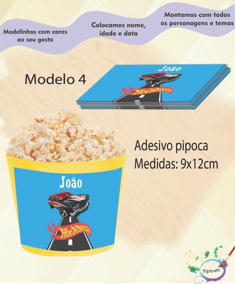 Rótulo para Balde de Pipoca-hot Whells