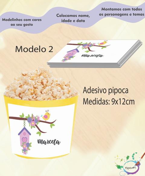 Rótulo para Balde de Pipoca-jardim Encantado
