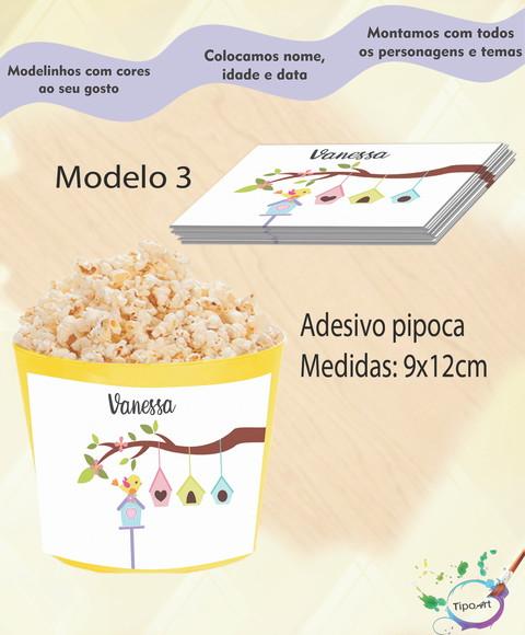 Rótulo para Balde de Pipoca-jardim Encantado