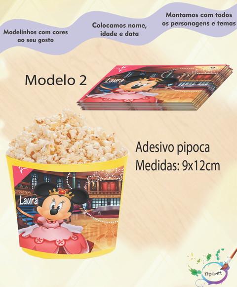 Rótulo para Balde de Pipoca-minnie Realeza