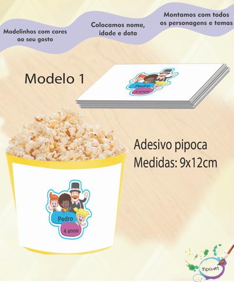 Rótulo para Balde de Pipoca-mundo Bita