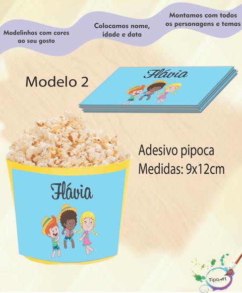 Rótulo para Balde de Pipoca-mundo Bita