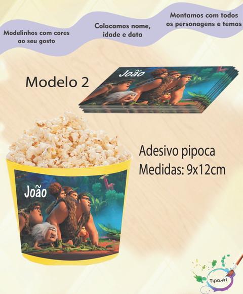 Rótulo para Balde de Pipoca-os Croods
