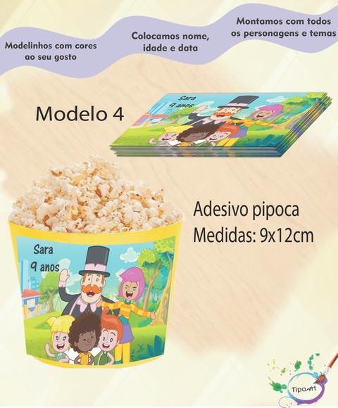 Rótulo para Balde de Pipoca-mundo Bita