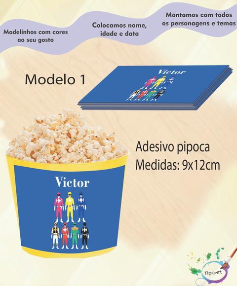 Rótulo para Balde de Pipoca-pawer Ranger