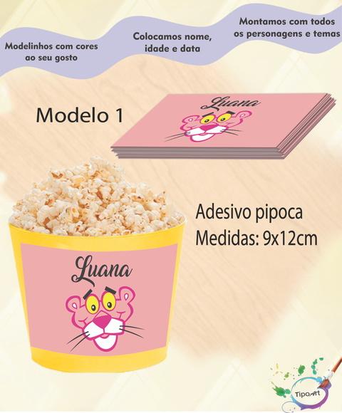 Rótulo para Balde de Pipoca-pantera