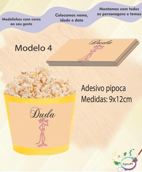Rótulo para Balde de Pipoca-pantera