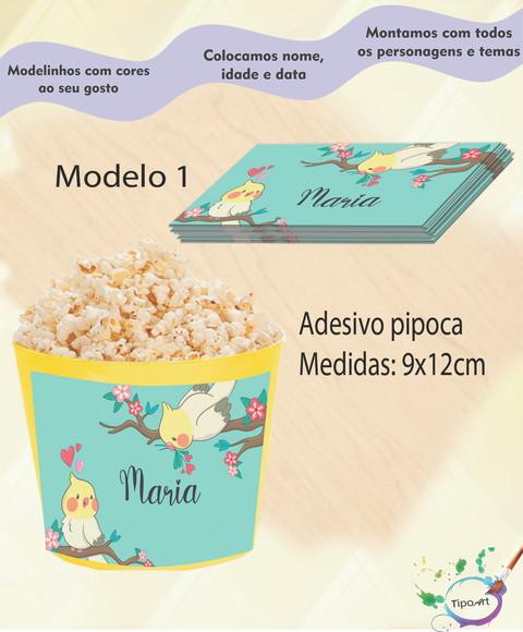 Rótulo para Balde de Pipoca-passarinho