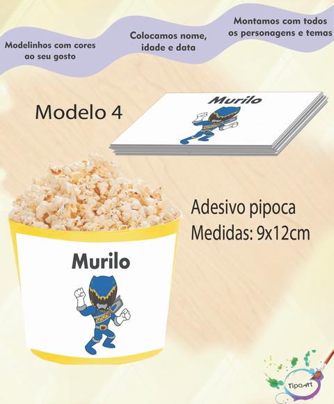 Rótulo para Balde de Pipoca-pawer Ranger