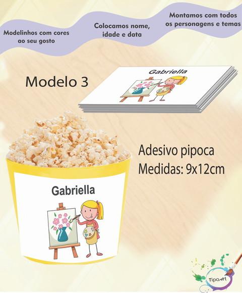 Rótulo para Balde de Pipoca-pintando o 7