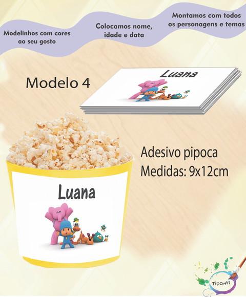 Rótulo para Balde de Pipoca-pocoyo