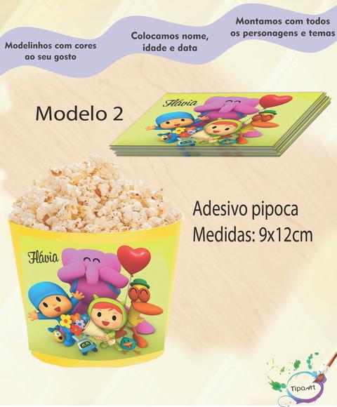 Rótulo para Balde de Pipoca-pocoyo